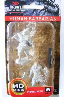 Figurine Marvel d&d nolzur's marvelous miniatures human male barbarian